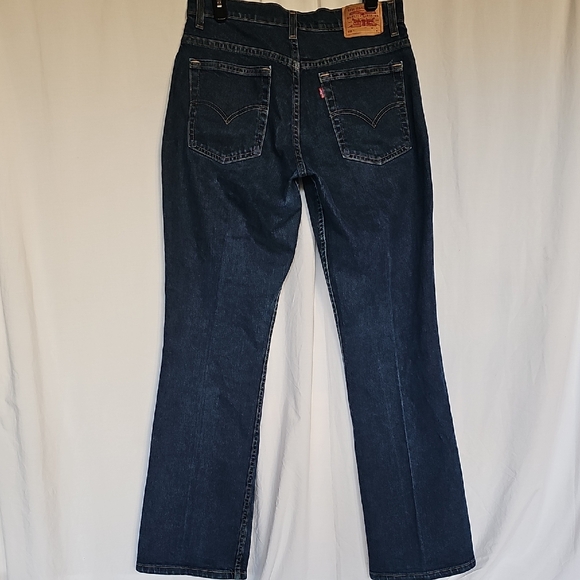 VTGE Levi's Women's Boot Cut Jeans - Dark Blue - Picture 1 of 11